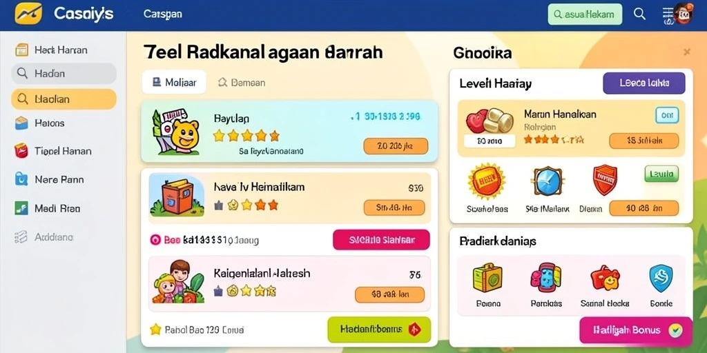 Tampilan menu utama yang menarik dan mudah dinavigasi.