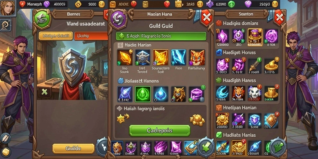 Layar utama yang menarik dengan pilihan mode permainan.